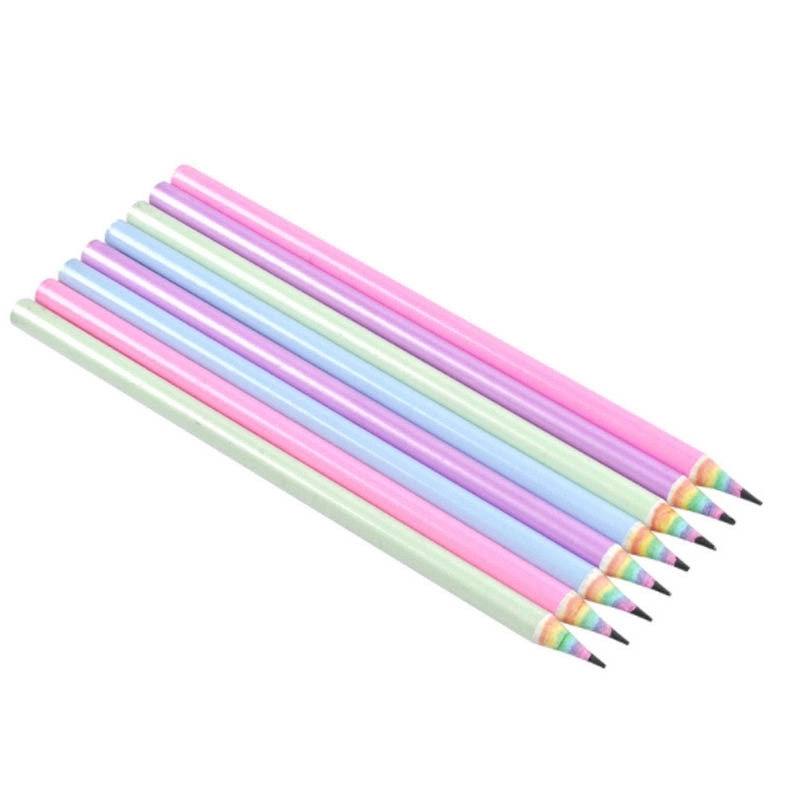 Pre-sharpened Rainbow Pencil with Eraser Sassafras	