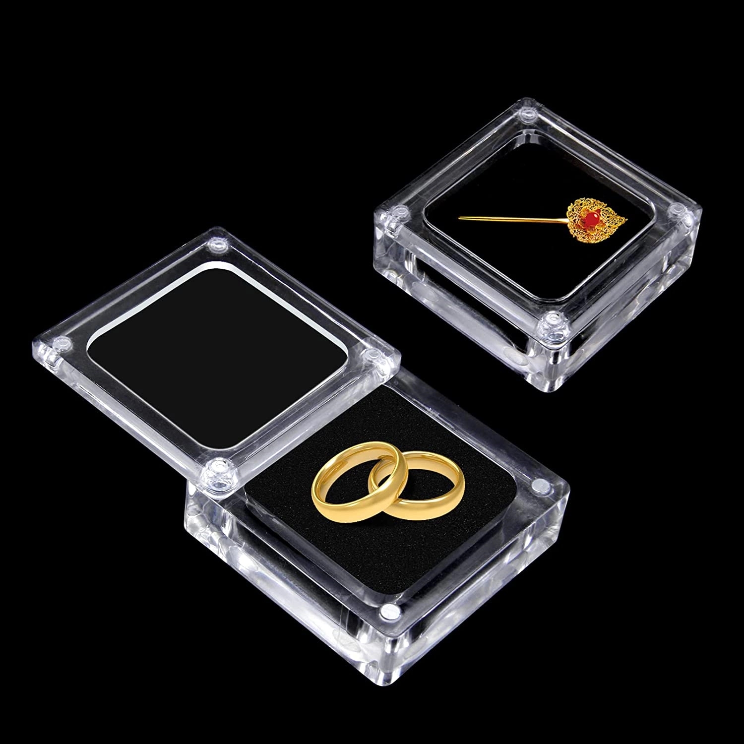 Small Acrylic Jewelry Box With Lid	