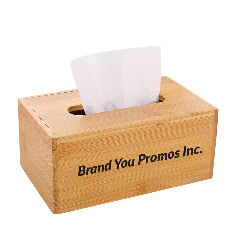 Rectangular Bamboo Tissue Box Cover	