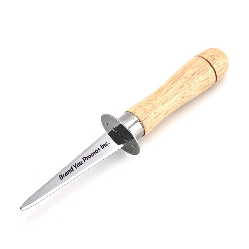 Stainless Steel Oyster Shucking Knife with Wood Handle	