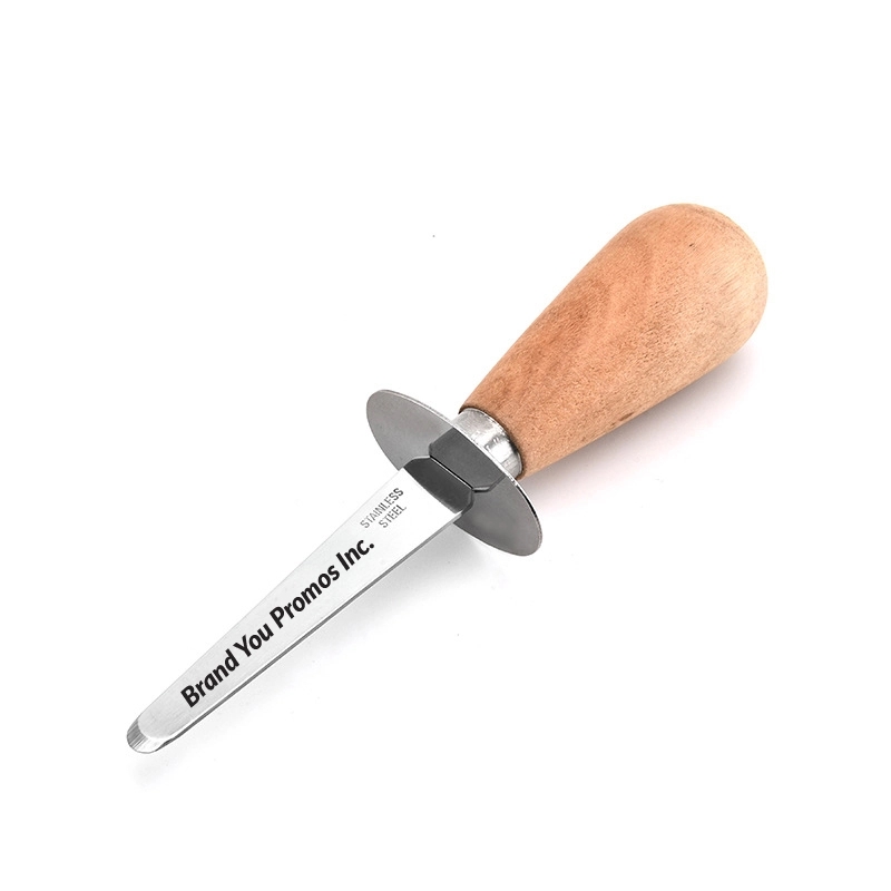 Stainless Steel Oyster Shucking Knife with Wood Handle	