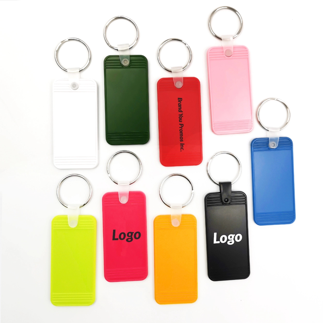 Plastic Rectangular Motel Keychain	