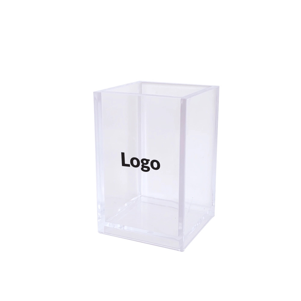 Clear Colored Acrylic Pencil Pen Holder Cup	