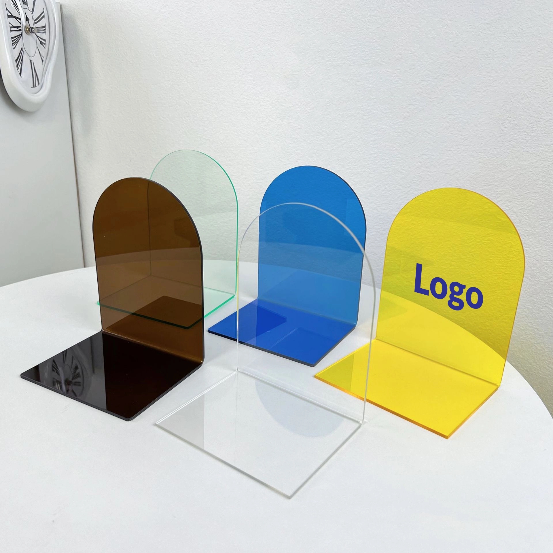 Acrylic L-shape Bookshelf End	