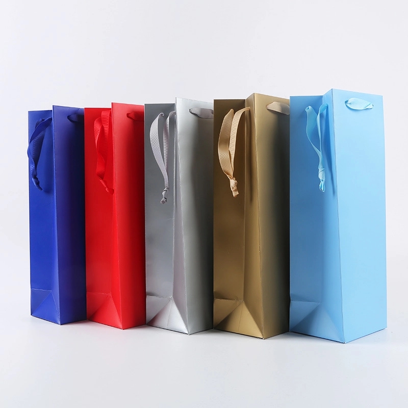 Coated Paper Wine Gift Bag	