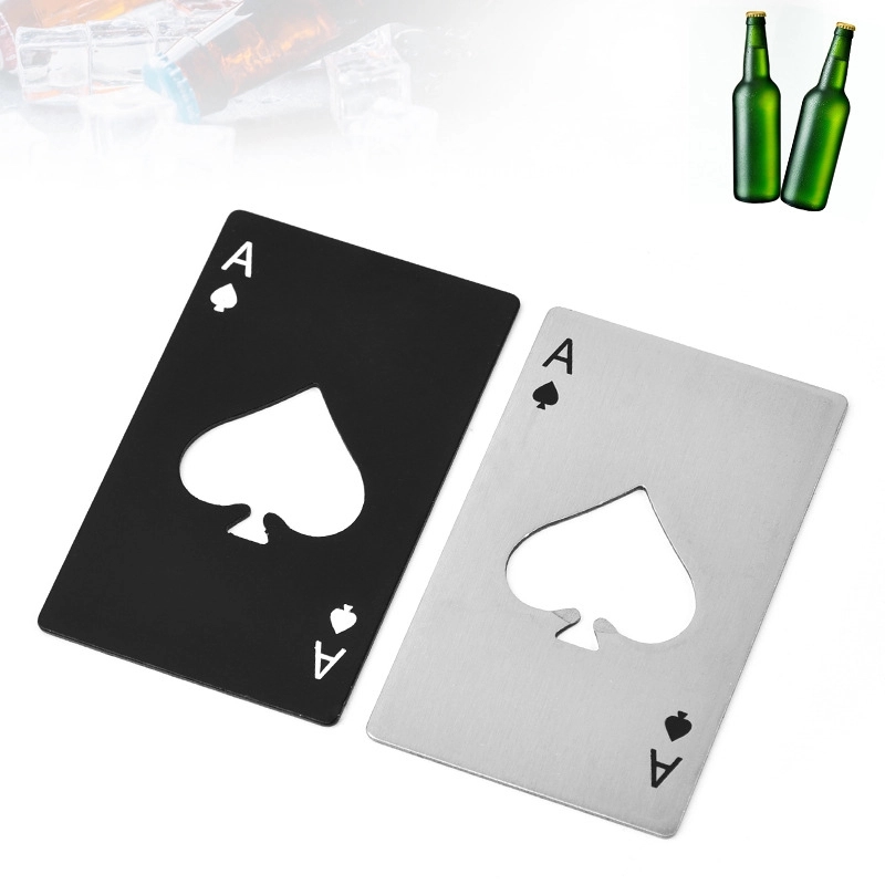 Stainless Steel Poker Card Bottle Opener	