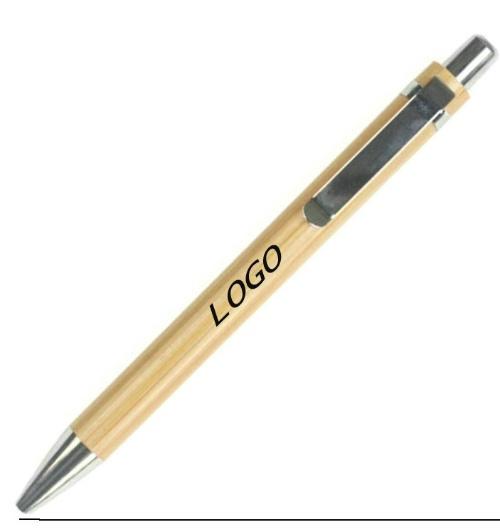 Bamboo Retractable Ballpoint Pen	