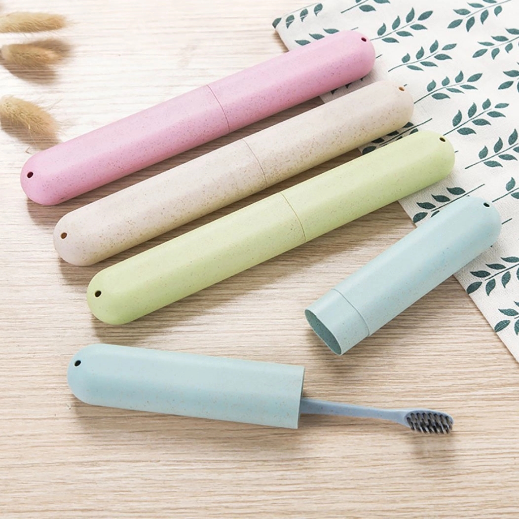 Portable Straw Toothbrush Case for Travel	