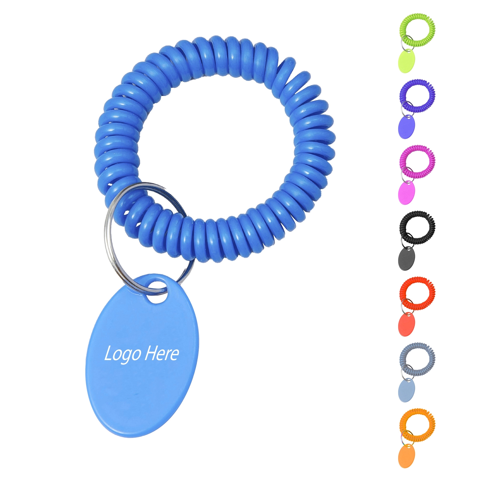 Elastic Stretchable Spring Coil Keychain	