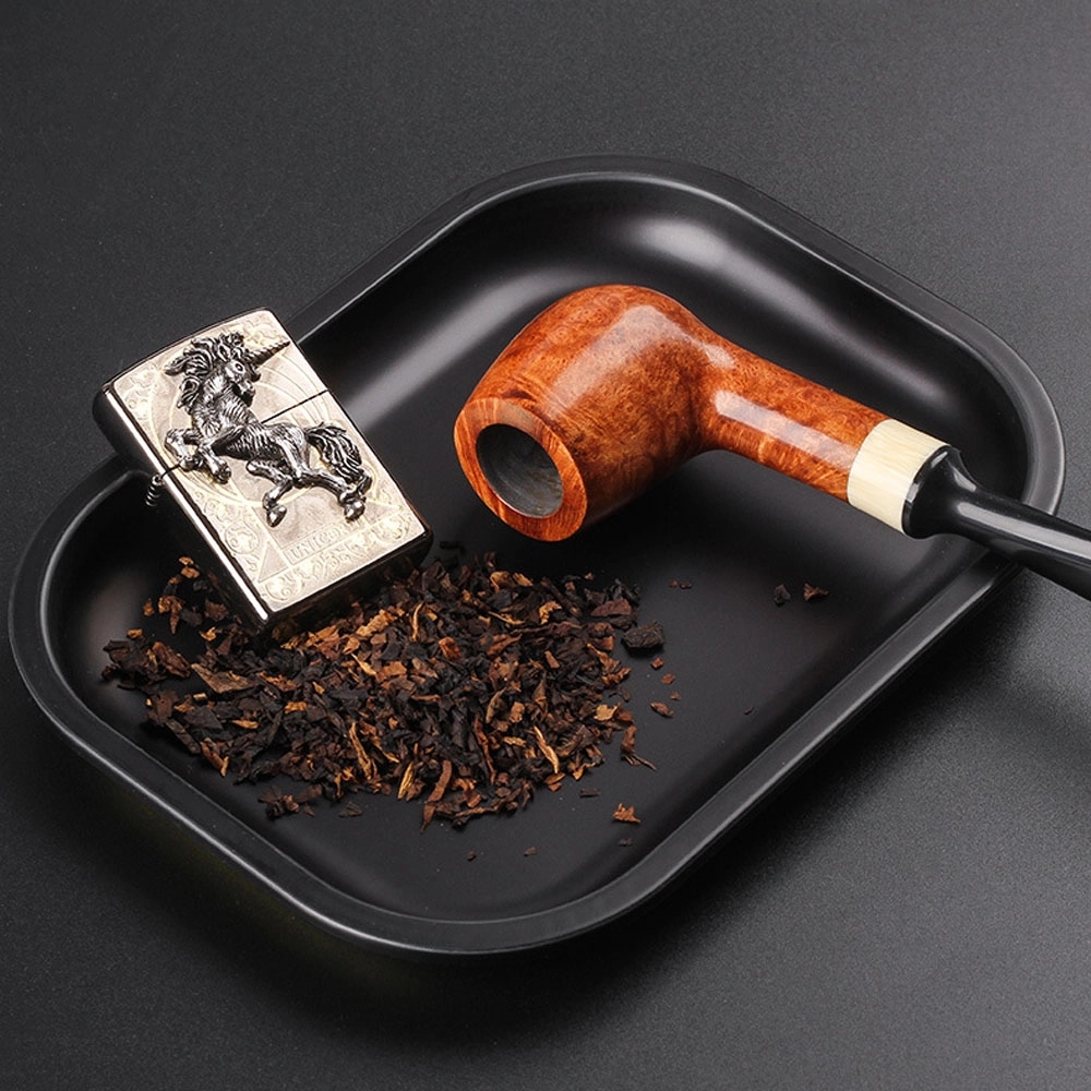 Black Tinplate Tobacco Tray	