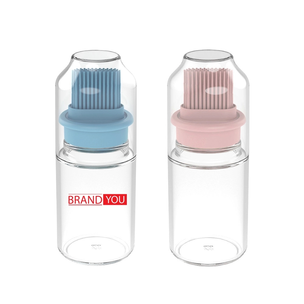 3oz Glass Oil Bottle With Integrated Silicone Brush	