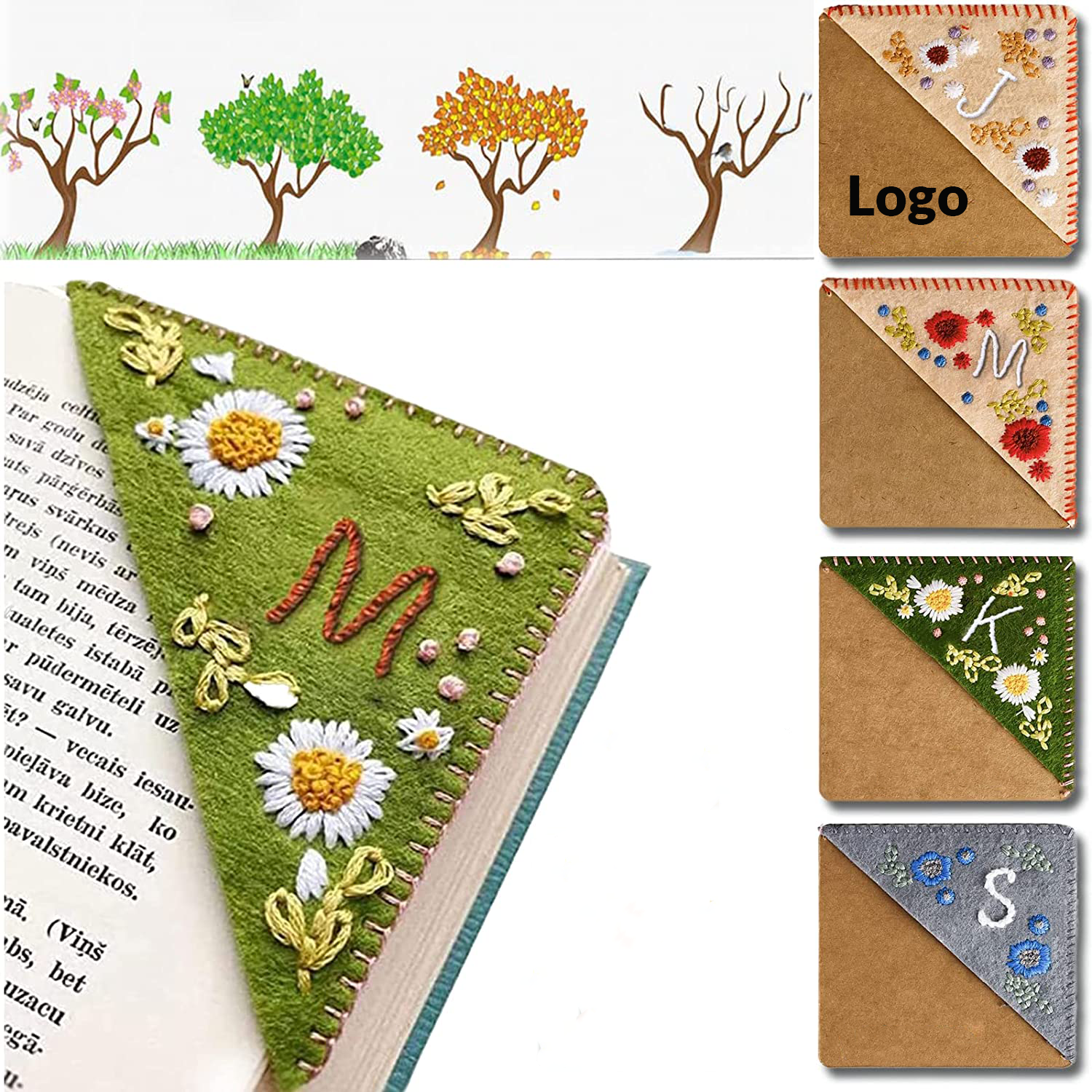 Personalized Embroidery Bookmark	