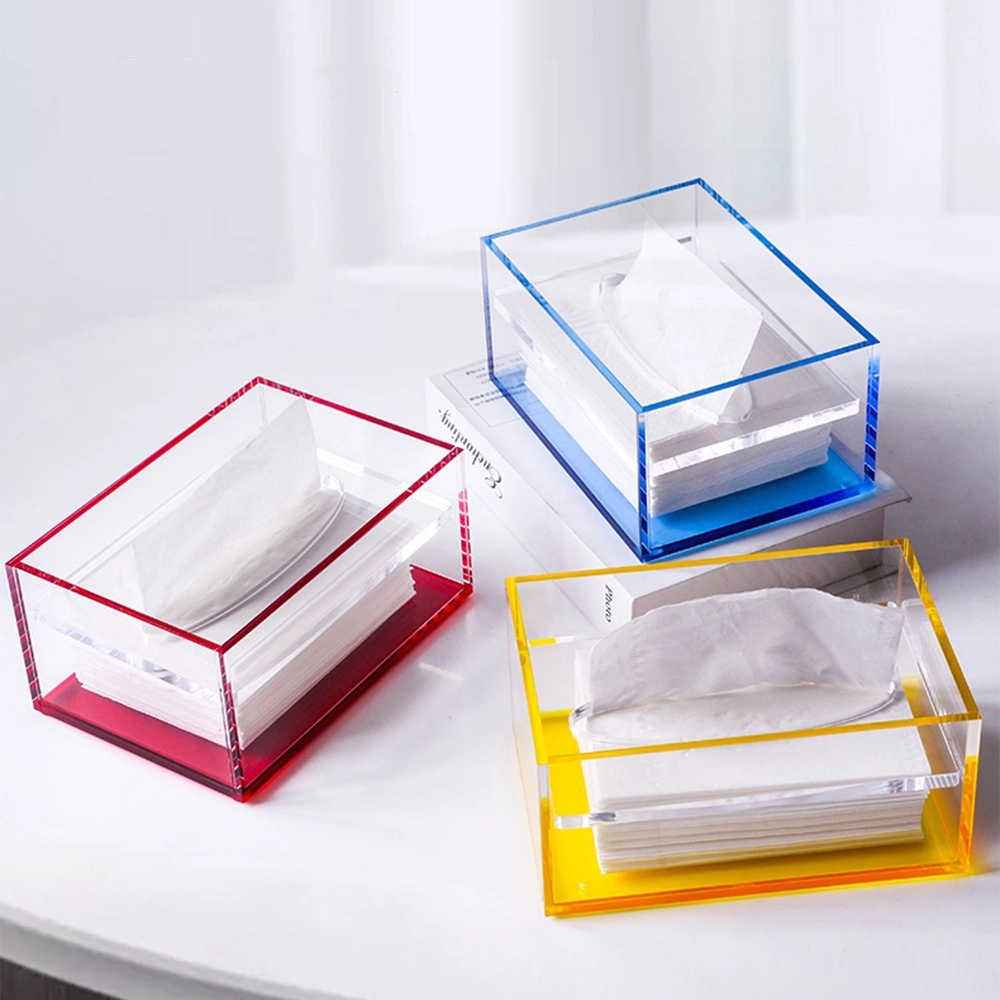 Transparent Acrylic Tissue Box With Oval Opening	