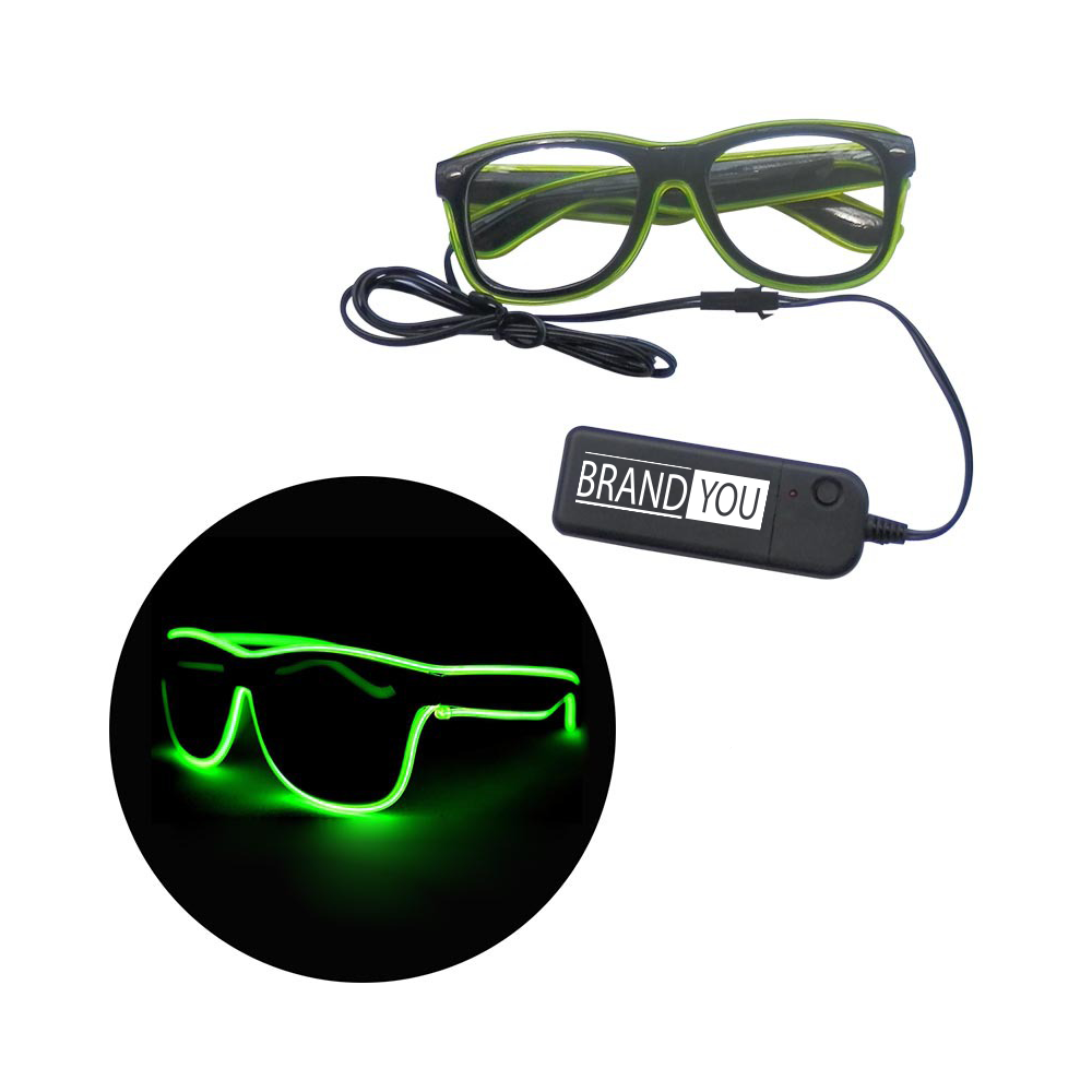 LED Illuminated Glasses with Manual Controls	