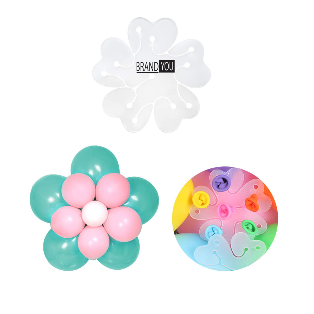 Double-Layered Flower Balloon Clips	