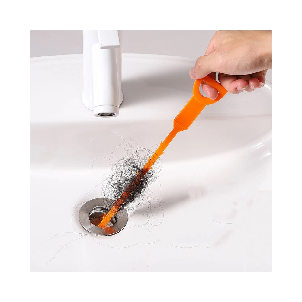 Hair And Debris Cleaning Tool For Kitchen And Bathroom Pipes	