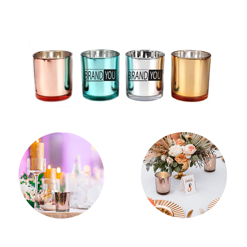 Electroplated and Spray-Painted Candle Cups	