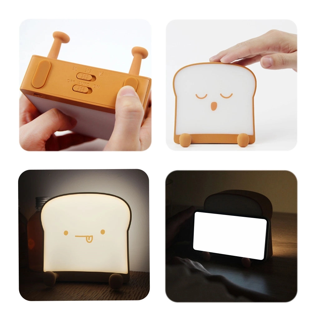 Warm Light USB Nightlight with Silicone Foot Phone Stand	