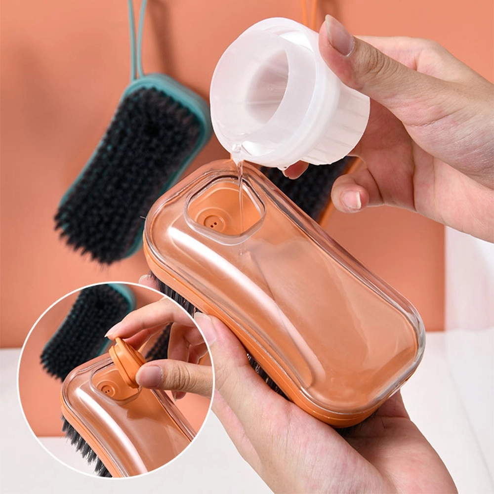 Liquid-Addable Cleaning Brush for Clothes & Shoes	