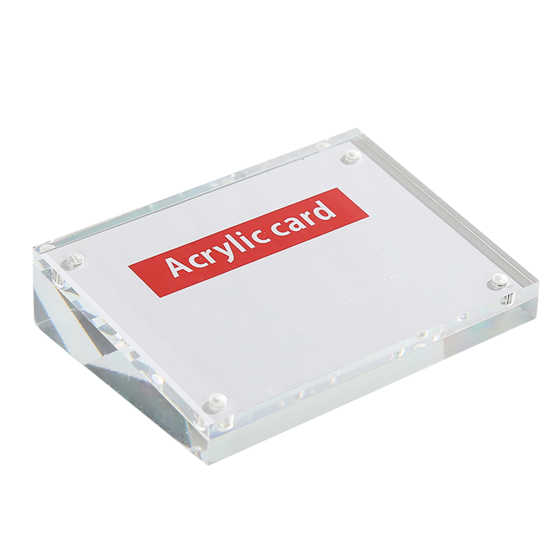 Angled Rectangular Magnetic Acrylic Card or Sign Holder	