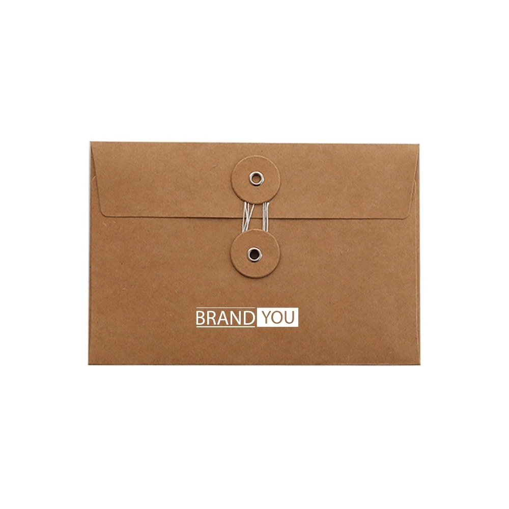 Kraft Paper File-Style Envelope Storage Bags with String Tie	