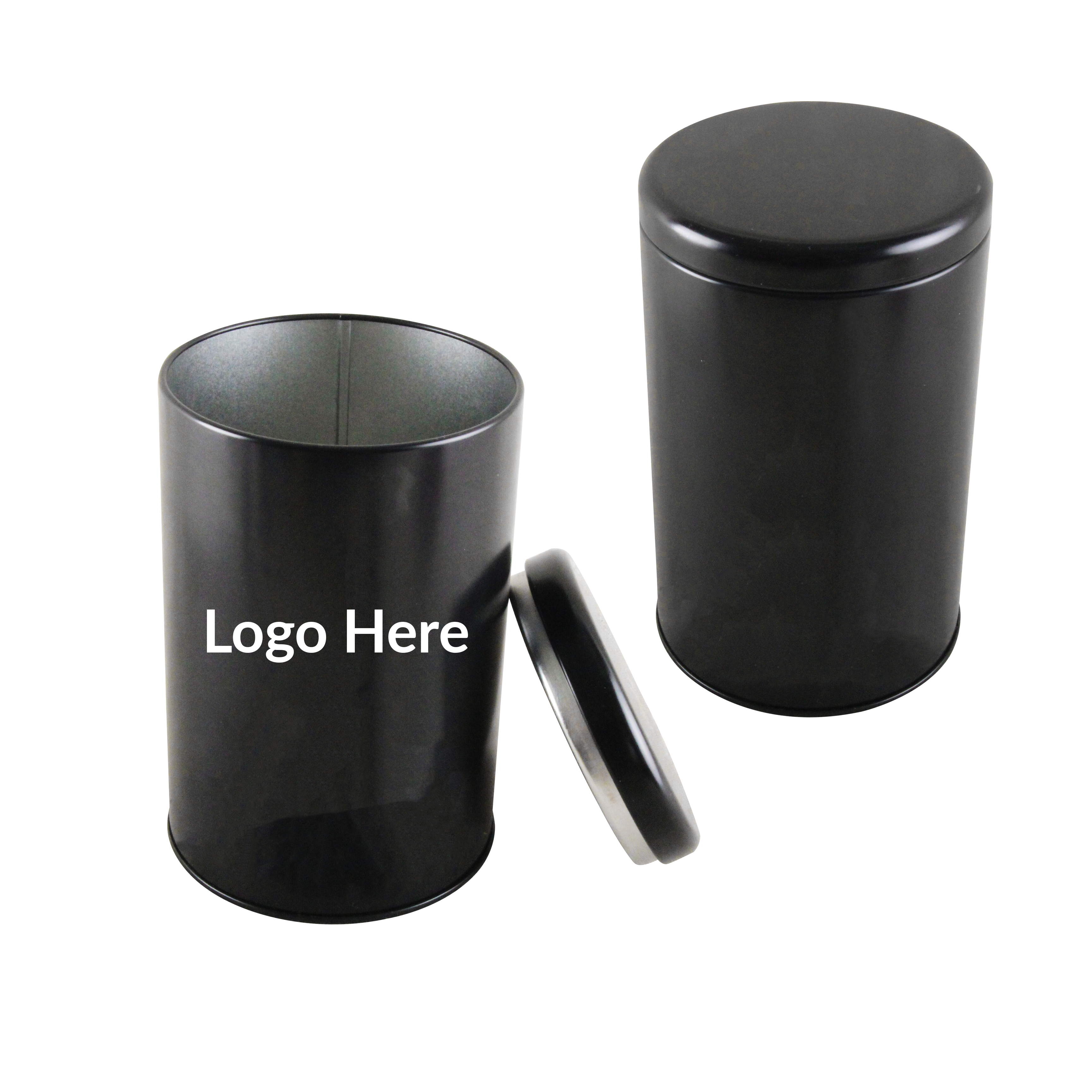 60 oz Round Metal Cylinder Tin Storage Holder Canister	