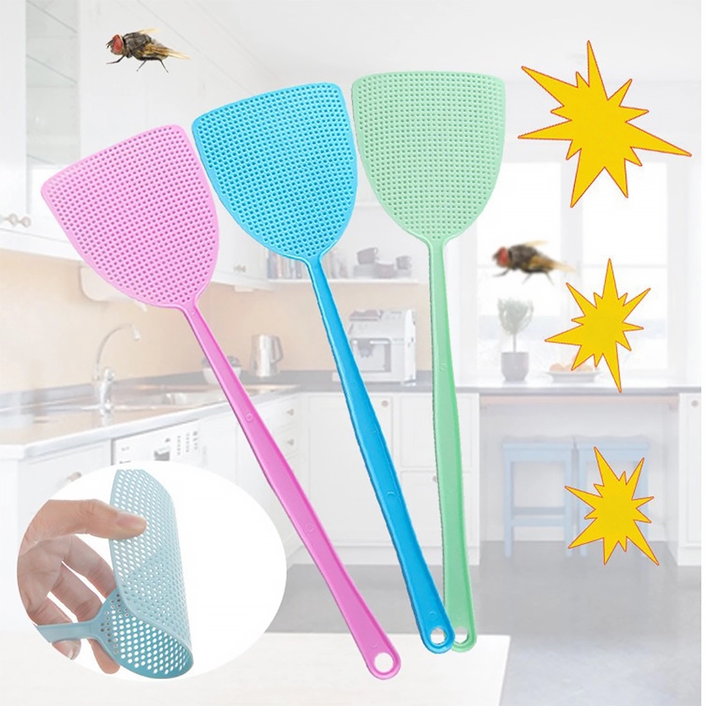 Plastic Fly Swatter with Extended Handle	