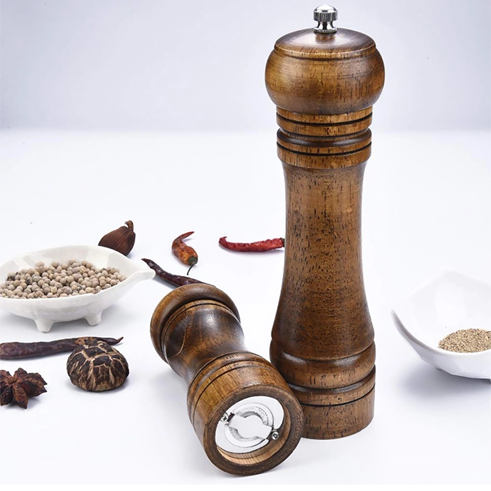 Wooden Manual Pepper Grinder Multi-Purpose Seasoning Bottle	