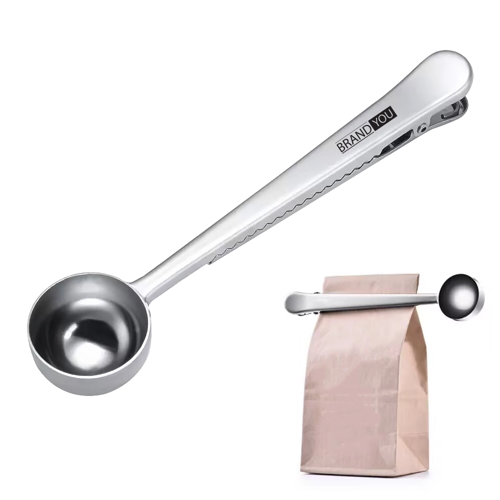 10g Stainless Steel Measuring Spoon with Clip and Handle	