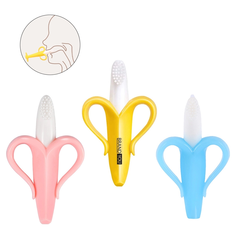 Banana Silicone Baby Teether Toothbrush	