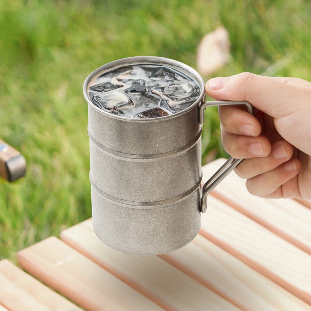 Vintage Industrial-Style Stainless Steel Beer Cup	