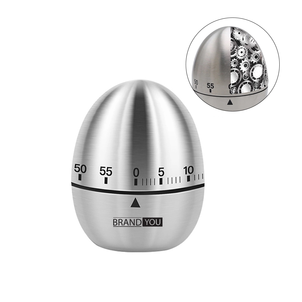 Egg-Shaped Mechanical Kitchen Countdown Timer	