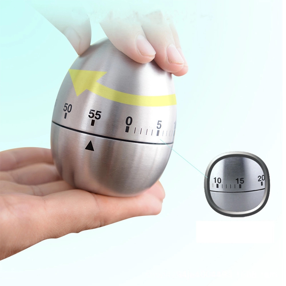 Egg-Shaped Mechanical Kitchen Countdown Timer	