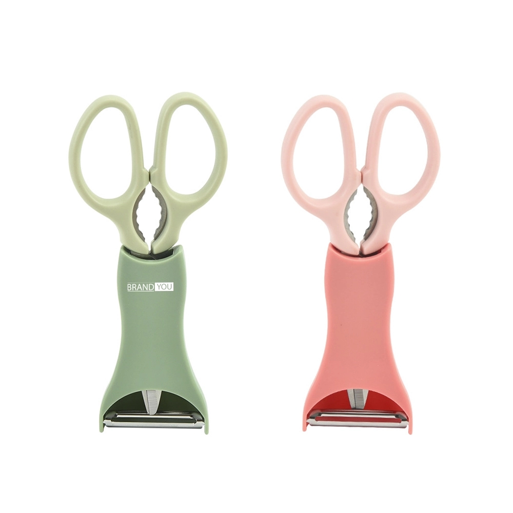 3-in-1 Kitchen Set: Scissor, Melon Peeler & Walnut Clip	