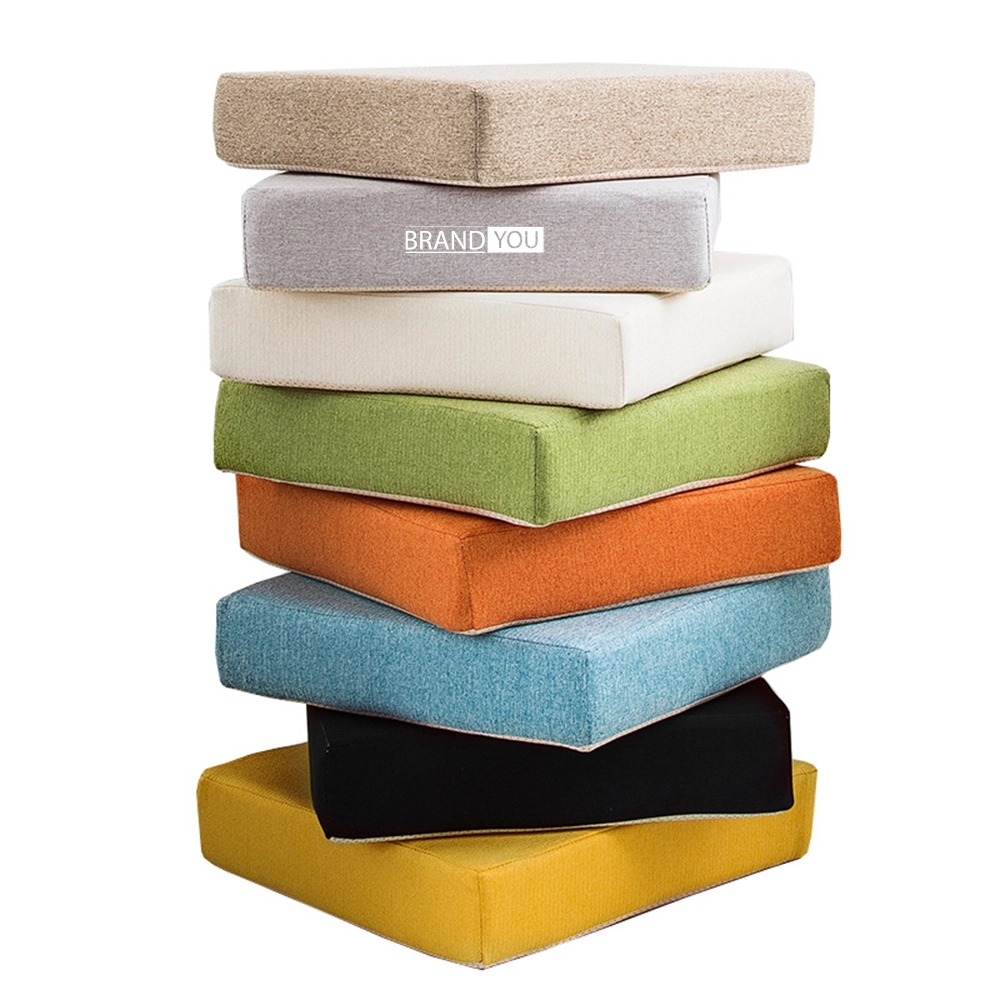 Linen Seat Cushion w/ 35D High-Density Sponge Pad	