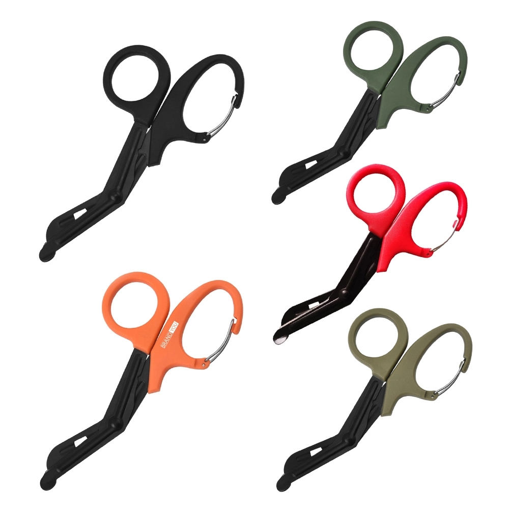 Stainless Steel Gauze Scissors: Curved  & Plastic Handle	