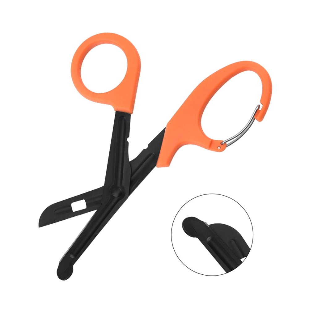 Stainless Steel Gauze Scissors: Curved  & Plastic Handle	