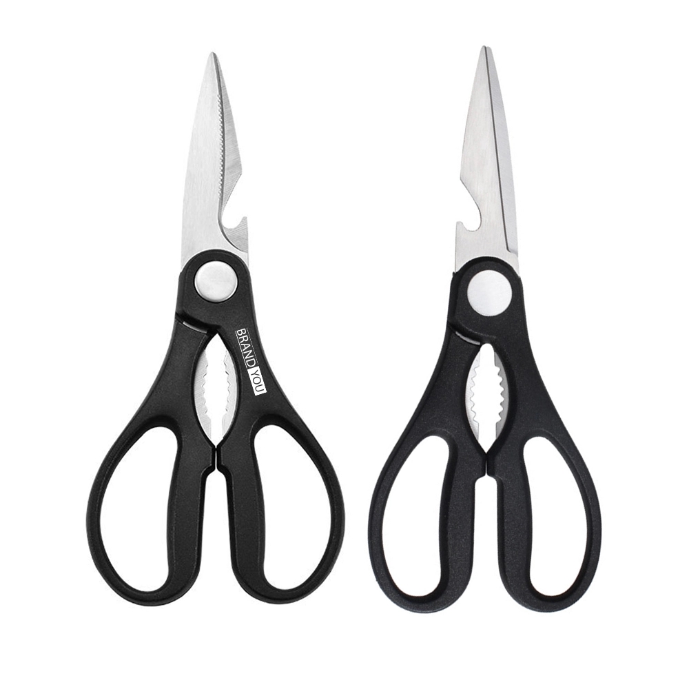 3-in-1 Kitchen Scissors: Scissor, Bottle Opener, Walnut Clip	