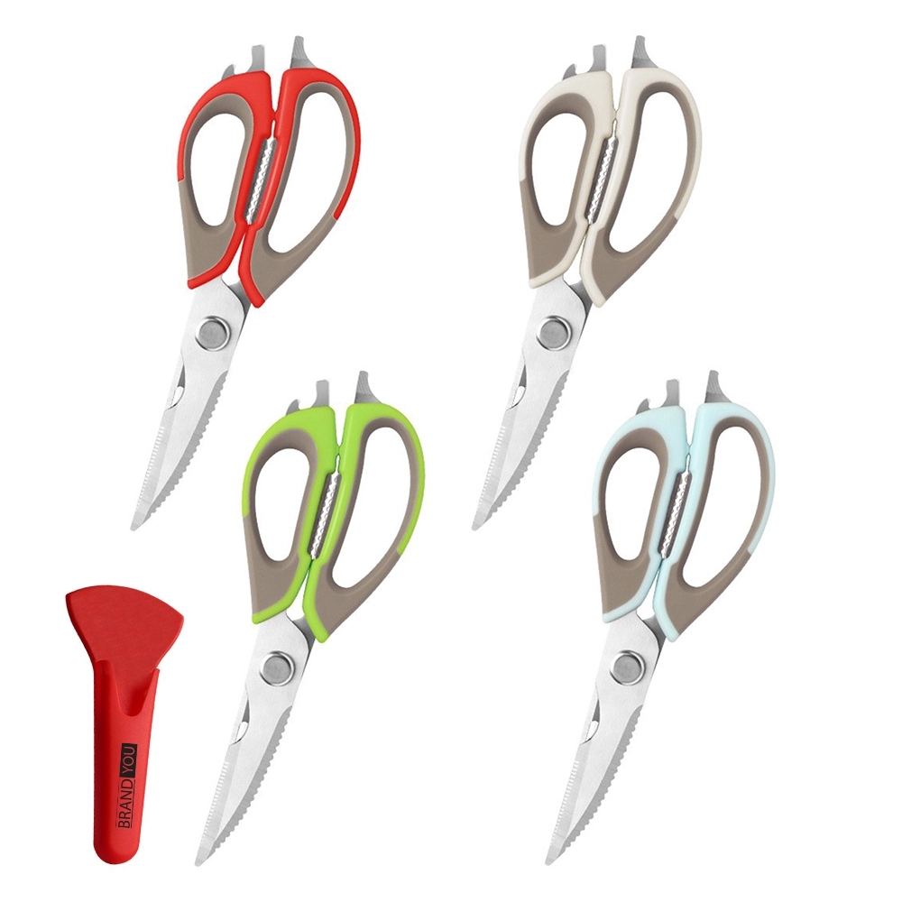 Stainless Steel Kitchen Scissors With Magnetic Cover	