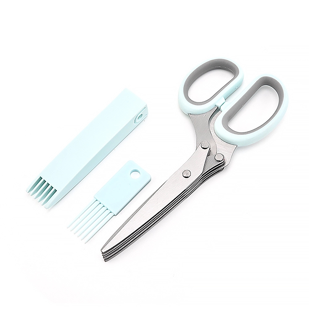 5-Layer Stainless Steel Scissors for Herbs, Vegetables	