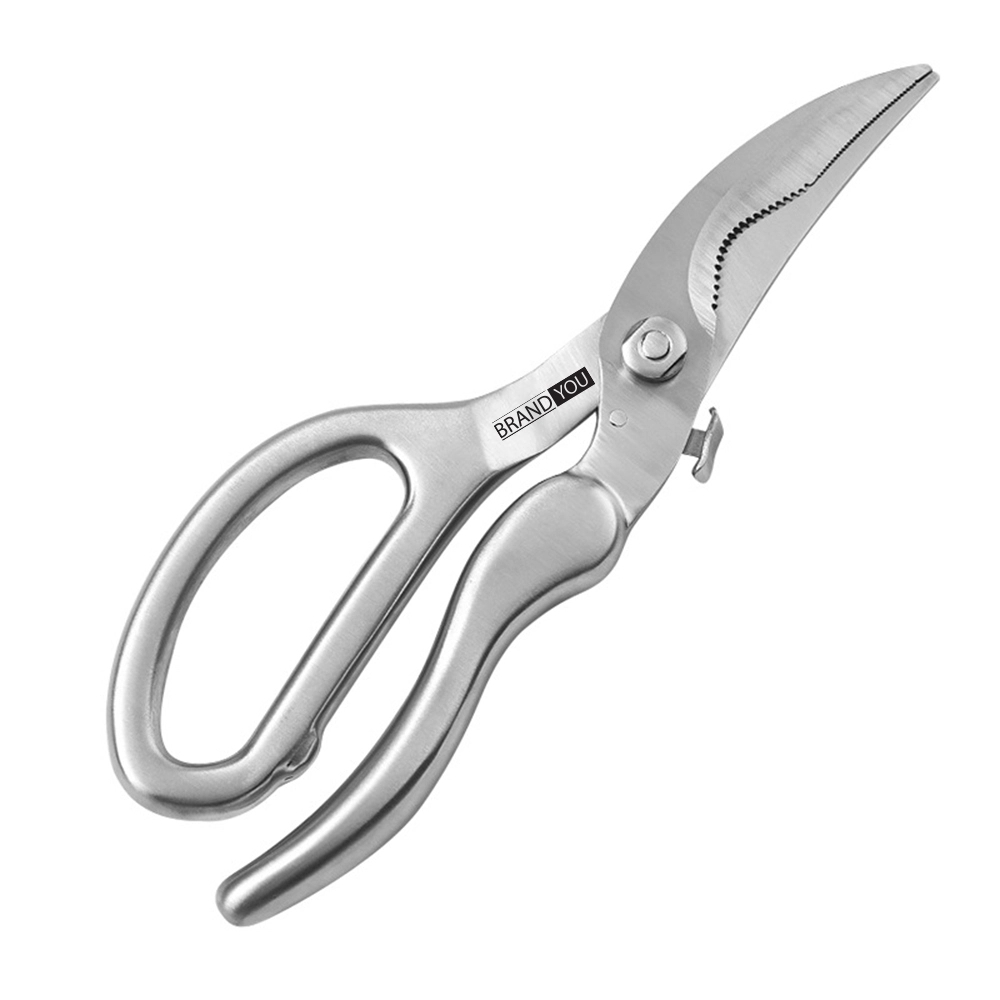 All-Steel Chicken Scissors With Meat & Bone Cutting Areas	