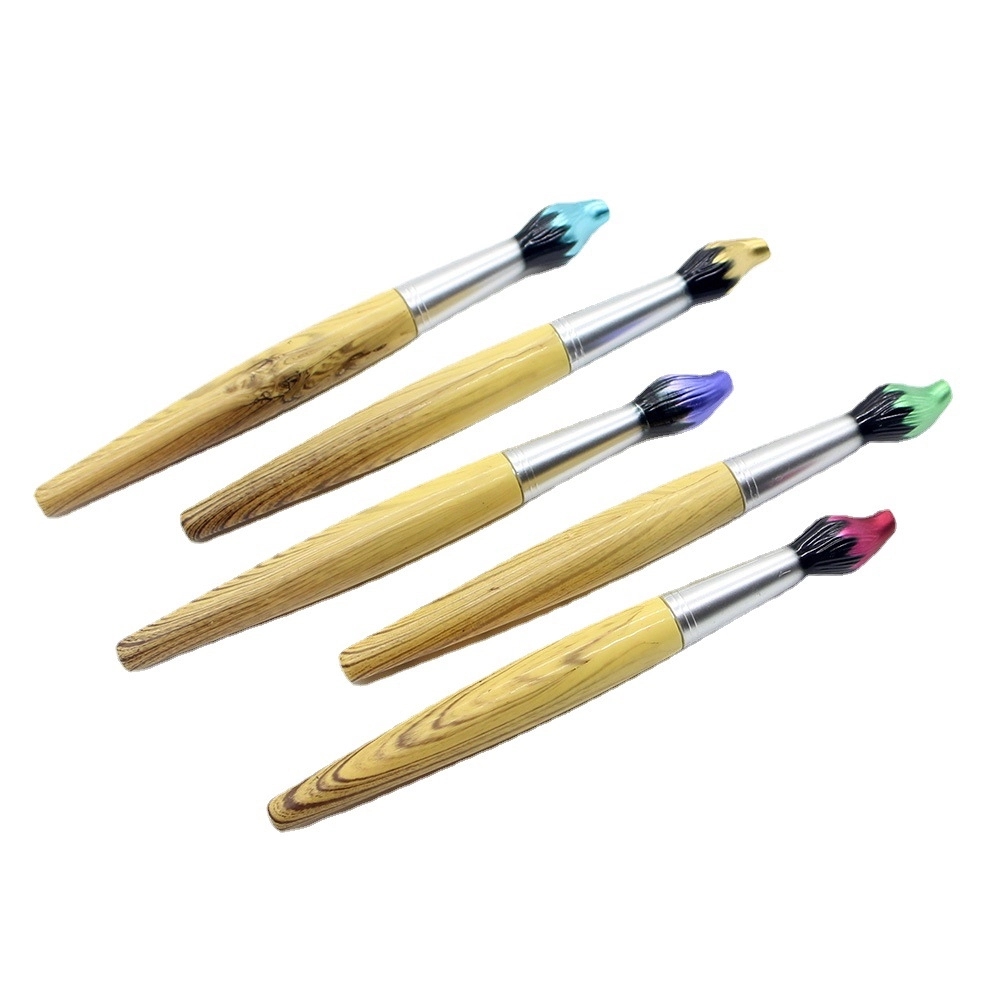 Wooden Design Ballpoint and Paintbrush Gift Pen	