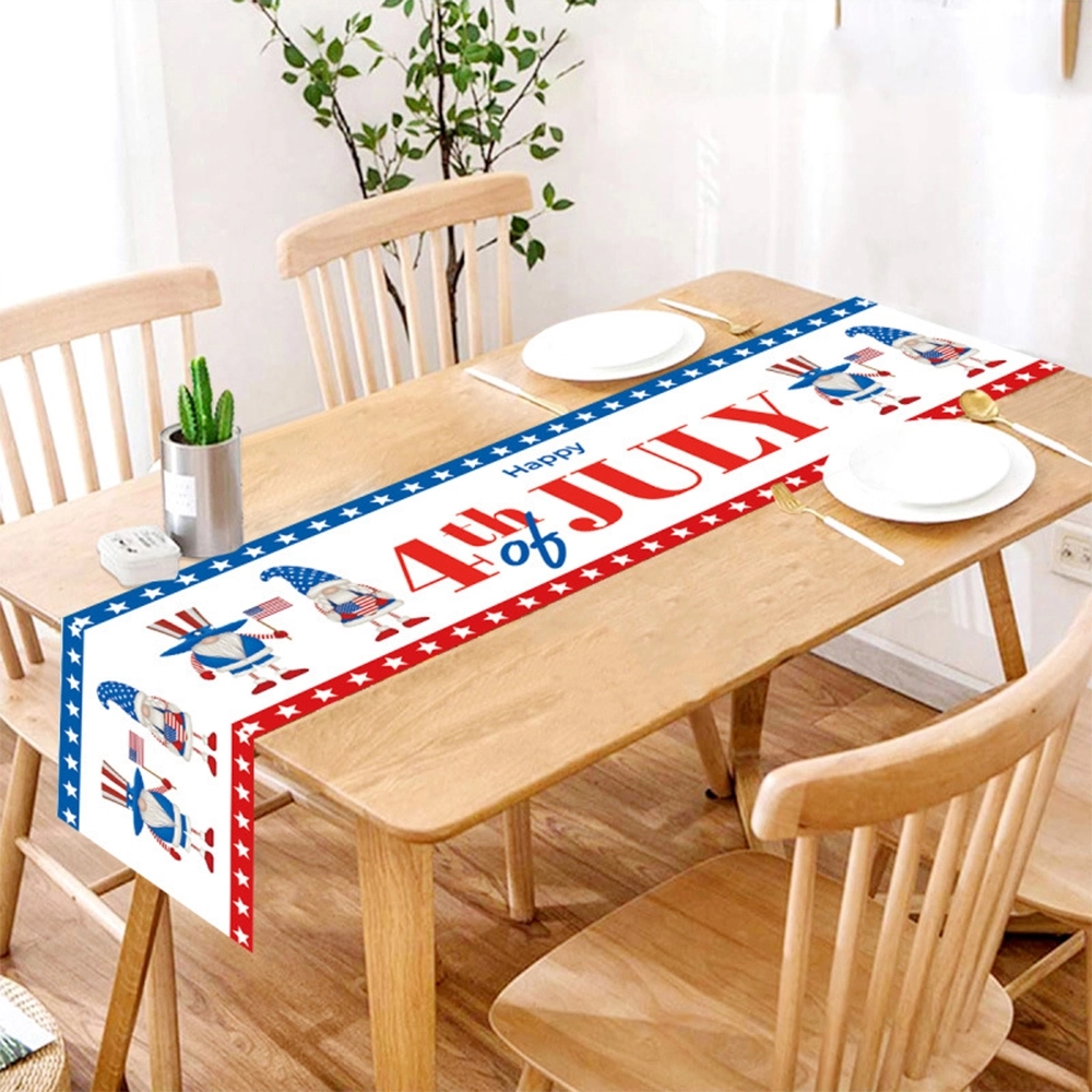 American Independence Day Linen Tablecloth	