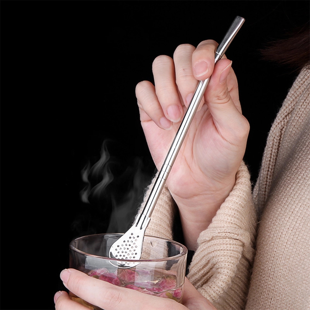 Stainless Steel Straw Spoon	