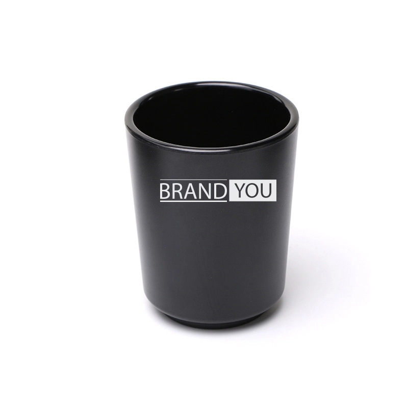 7 oz Unbreakable Black Melamine Cup	