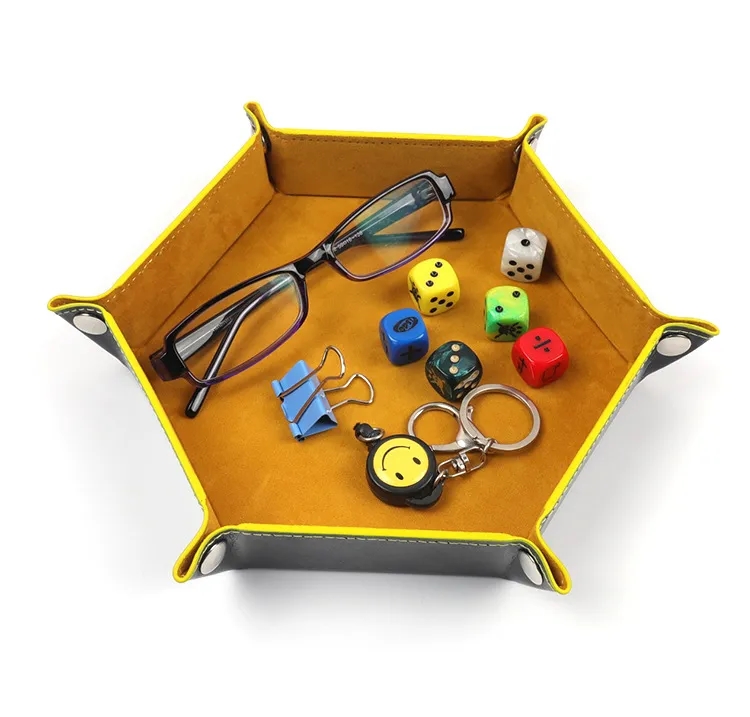 Hexagonal Foldable Dice Tray	