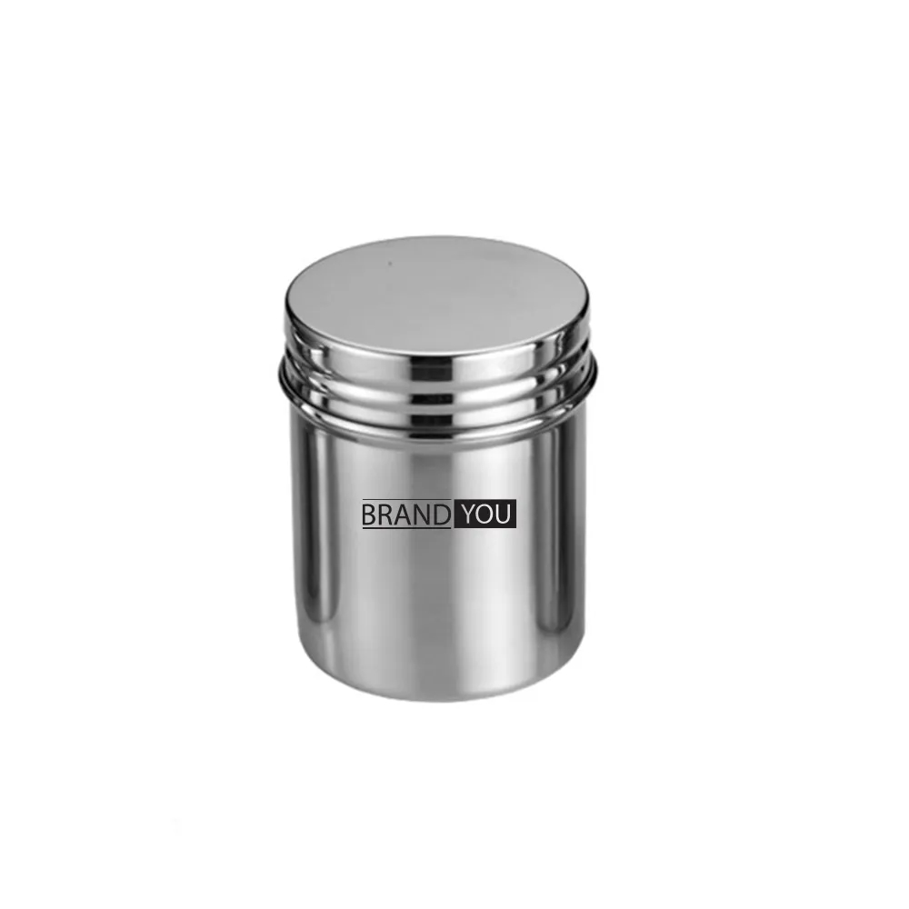 Stainless Steel Screw-Top Storage Canister for Travel	