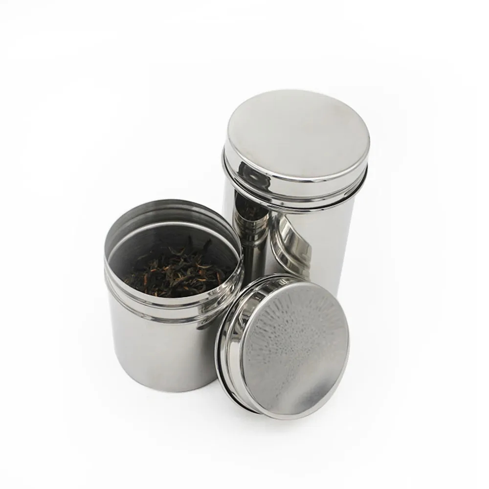 Stainless Steel Screw-Top Storage Canister for Travel	