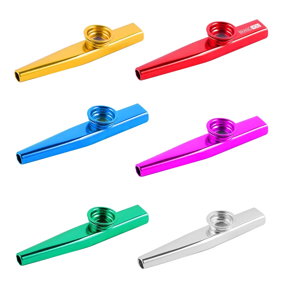 Aluminum Alloy Kazoo Musical Instrument with Membrane Cover	