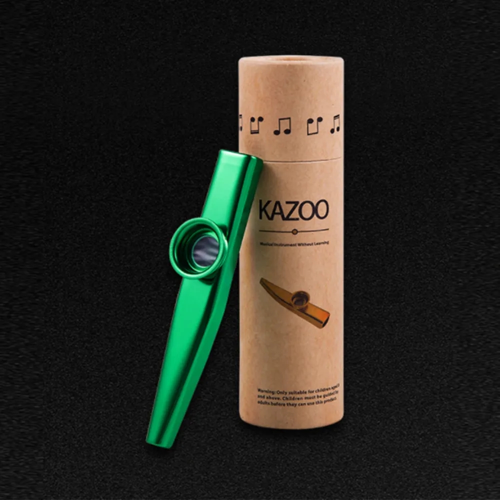 Aluminum Alloy Kazoo Musical Instrument with Membrane Cover	